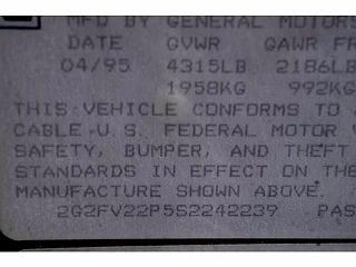 1995 Pontiac Firebird Trans Am 2G2FV22P5S2242239 in Casper, WY 11