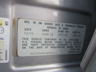 2009 Chevrolet Aveo LT KL1TD66E59B666111 in Las Vegas, NV 34