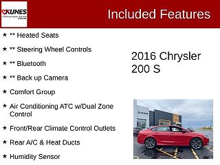 2016 Chrysler 200 S 1C3CCCBB9GN162439 in Sterling, IL 2