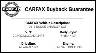 2016 Dodge Charger SXT 2C3CDXJGXGH223436 in Zanesville, OH 49