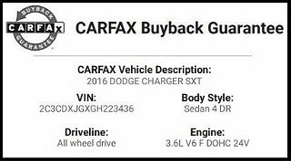 2016 Dodge Charger SXT 2C3CDXJGXGH223436 in Zanesville, OH 52