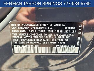 2017 Volkswagen Passat R-Line 1VWDT7A39HC017252 in Tarpon Springs, FL 20