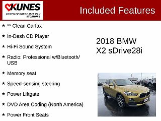 2018 BMW X2 sDrive28i WBXYJ3C3XJEJ84846 in Sycamore, IL 2