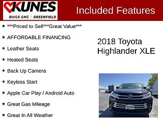 2018 Toyota Highlander XLE 5TDJZRFH0JS552589 in Milwaukee, WI 2