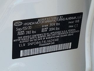 2020 Hyundai Elantra Limited Edition 5NPD84LF4LH624148 in Millville, NJ 25