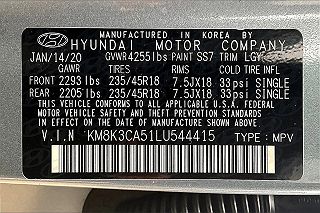 2020 Hyundai Kona Limited KM8K3CA51LU544415 in Wichita, KS 34