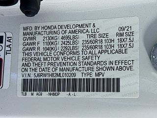 2021 Honda CR-V EXL 5J6RW1H82ML010209 in Indio, CA 32