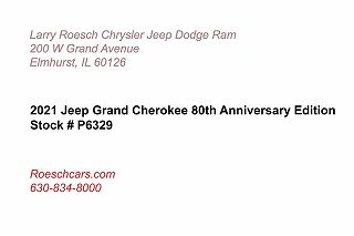 2021 Jeep Grand Cherokee 80th Anniversary 1C4RJFBG8MC568275 in Elmhurst, IL 2
