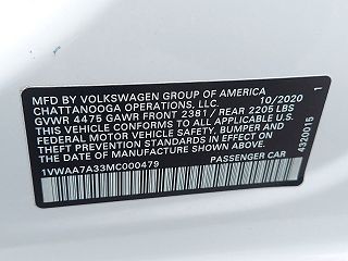 2021 Volkswagen Passat S 1VWAA7A33MC000479 in Scranton, PA 23