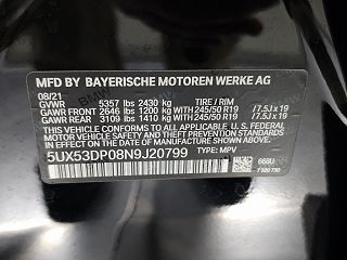 2022 BMW X3 xDrive30i 5UX53DP08N9J20799 in Schaumburg, IL 34