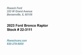 2023 Ford Bronco Raptor 1FMEE5JR1PLC06174 in Bensenville, IL 2