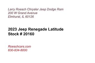 2023 Jeep Renegade Latitude ZACNJDE17PPP25320 in Elmhurst, IL 2