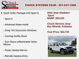 2024 Jeep Gladiator  1C6JJTAG6RL115218 in Bay Minette, AL 6