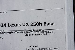 2024 Lexus UX 250h JTHX6JBHXR2163034 in Valencia, CA 27