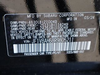 2024 Subaru WRX Premium JF1VBAH68R9805211 in Charlotte, NC 20